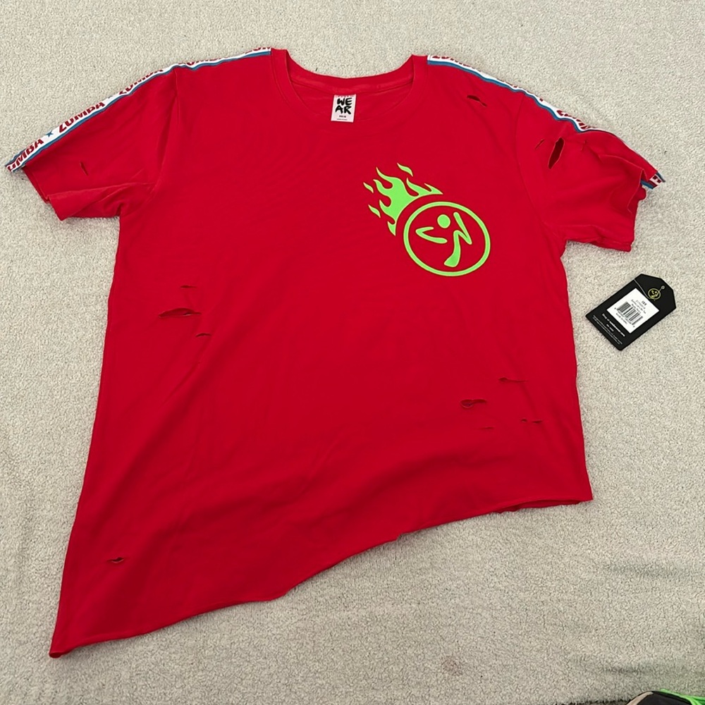 Red Zumba Tee. NWT. XS/S